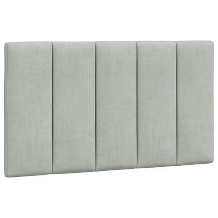seng med madras Hanko 80x200 cm velour lysegrå