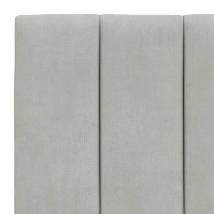 seng med madras Hanko 80x200 cm velour lysegrå