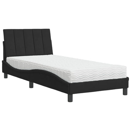 seng med madras Hanko 80x200 cm velour sort