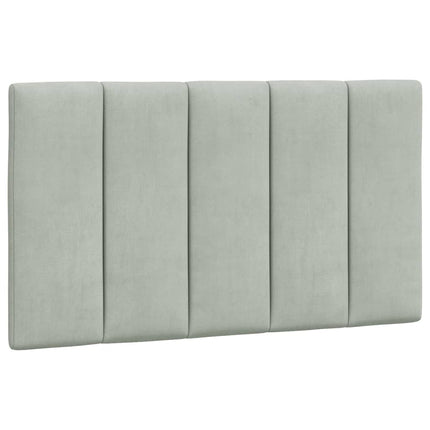 seng med madras Hanko 90x190 cm velour lysegrå