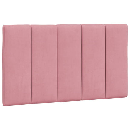 seng med madras Hanko 90x190 cm velour lyserød
