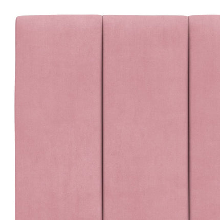 seng med madras Hanko 90x200 cm velour lyserød