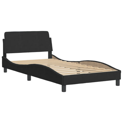 seng med madras Hanko 100x200 cm velour sort