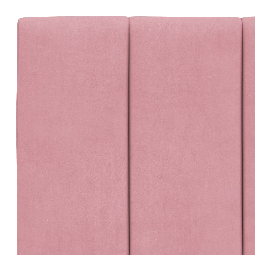 seng med madras Hanko 100x200 cm velour lyserød