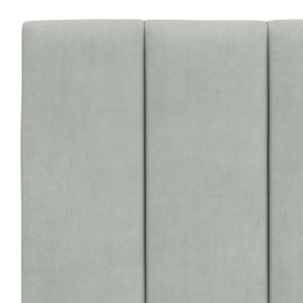 seng med madras Hanko 140x190 cm velour lysegrå