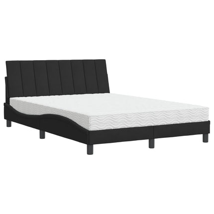 seng med madras Hanko 140x190 cm velour sort
