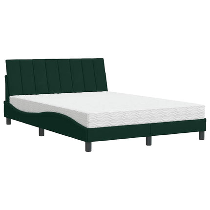 seng med madras Hanko 140x190 cm velour mørkegrøn