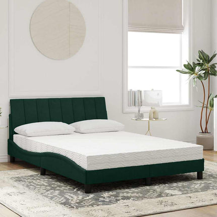 seng med madras Hanko 140x190 cm velour mørkegrøn