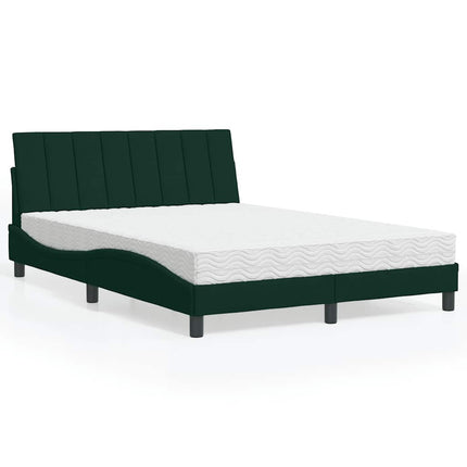 seng med madras Hanko 140x190 cm velour mørkegrøn