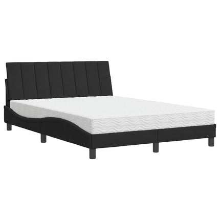 seng med madras Hanko 140x200 cm velour sort