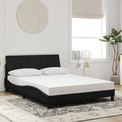 seng med madras Hanko 140x200 cm velour sort