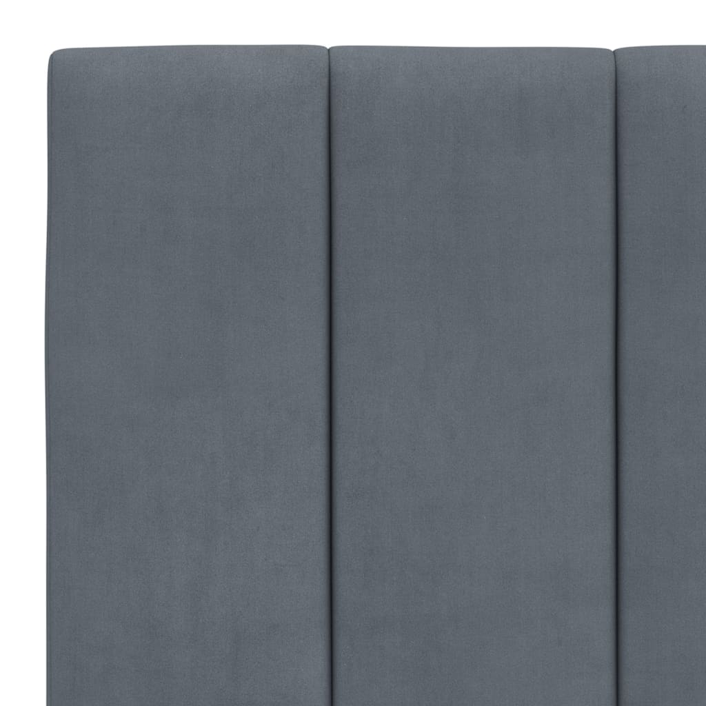 seng med madras Hanko 180x200 cm velour mørkegrå
