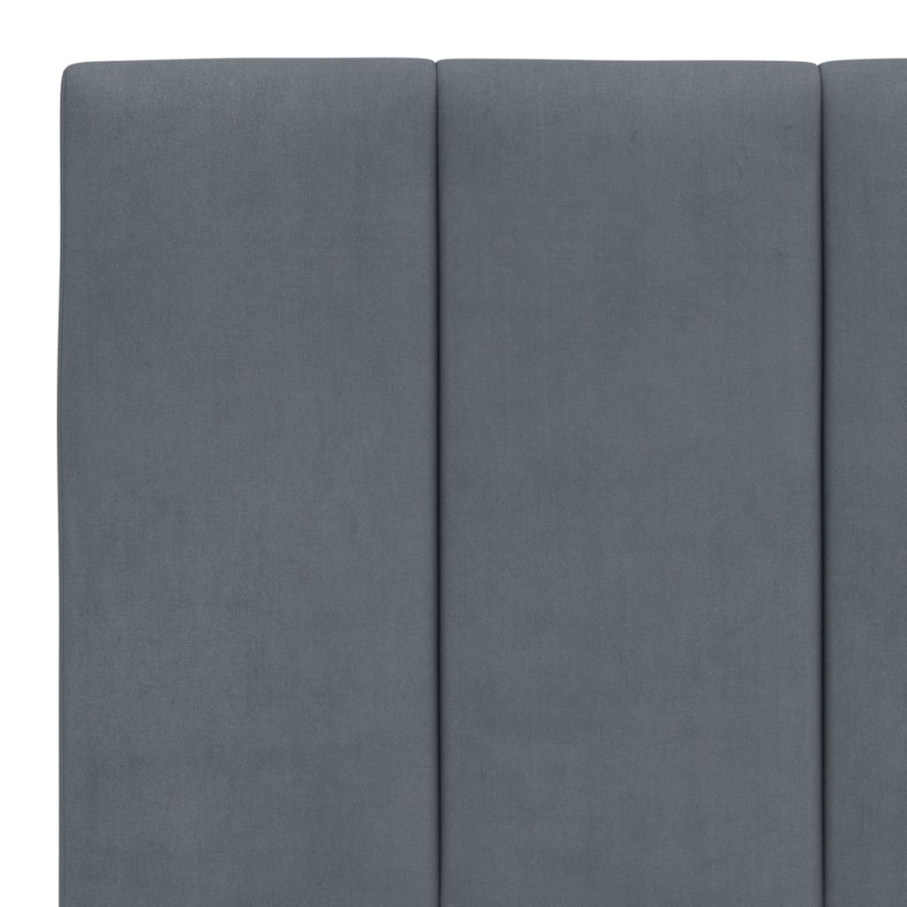 seng med madras Hanko 200x200 cm velour mørkegrå