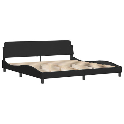 seng med madras Hanko 200x200 cm velour sort