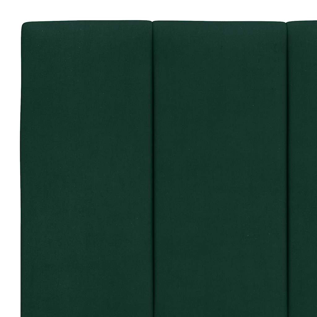 seng med madras Hanko 200x200 cm velour mørkegrøn