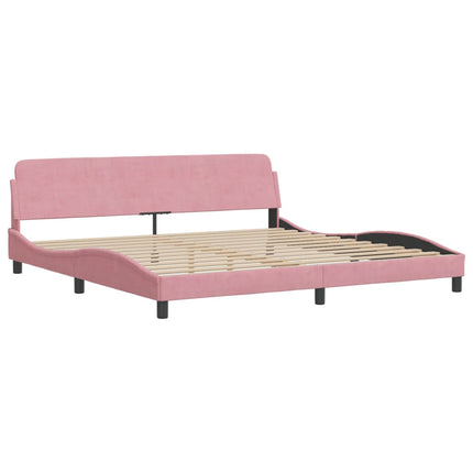 seng med madras Hanko 200x200 cm velour lyserød