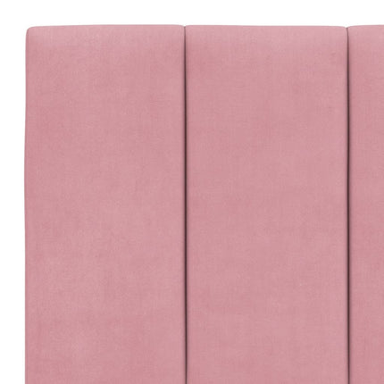 seng med madras Hanko 200x200 cm velour lyserød