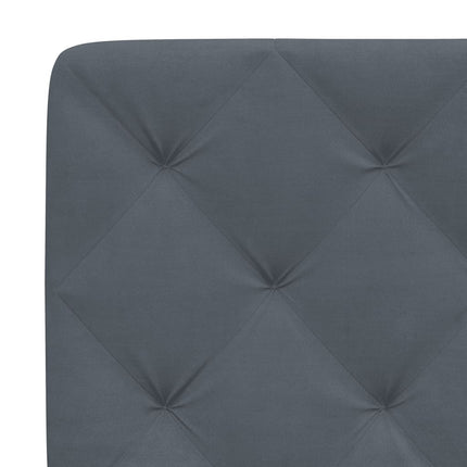 seng med madras 80x200 cm velour mørkegrå