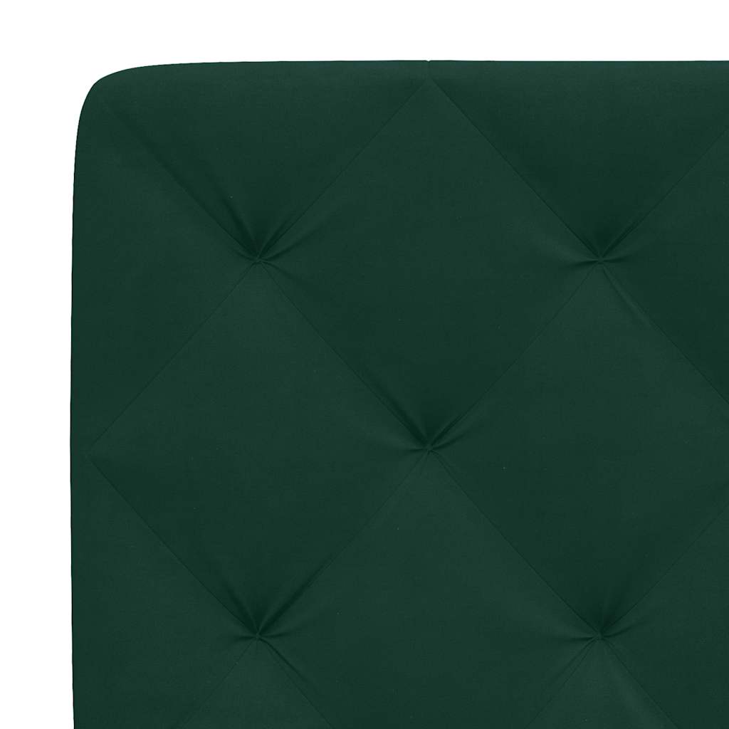 seng med madras 90x200 cm velour mørkegrøn