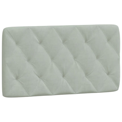 seng med madras 100x200 cm velour lysegrå