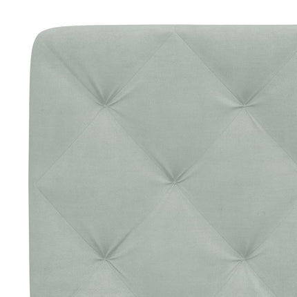 seng med madras 100x200 cm velour lysegrå