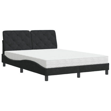 seng med madras 120x200 cm velour sort