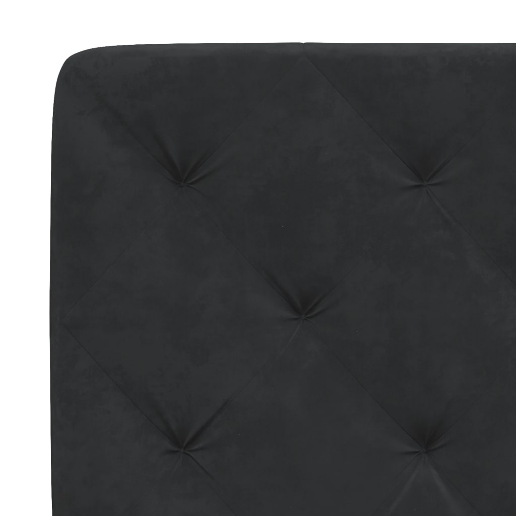 seng med madras 120x200 cm velour sort