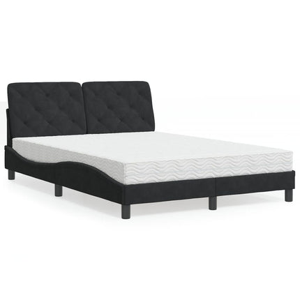 seng med madras 120x200 cm velour sort