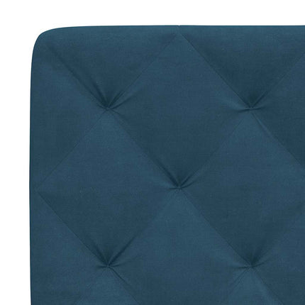 seng med madras 120x200 cm velour blå
