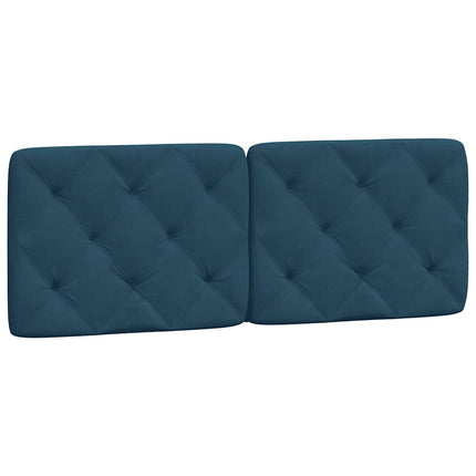 seng med madras 140x190 cm velour blå
