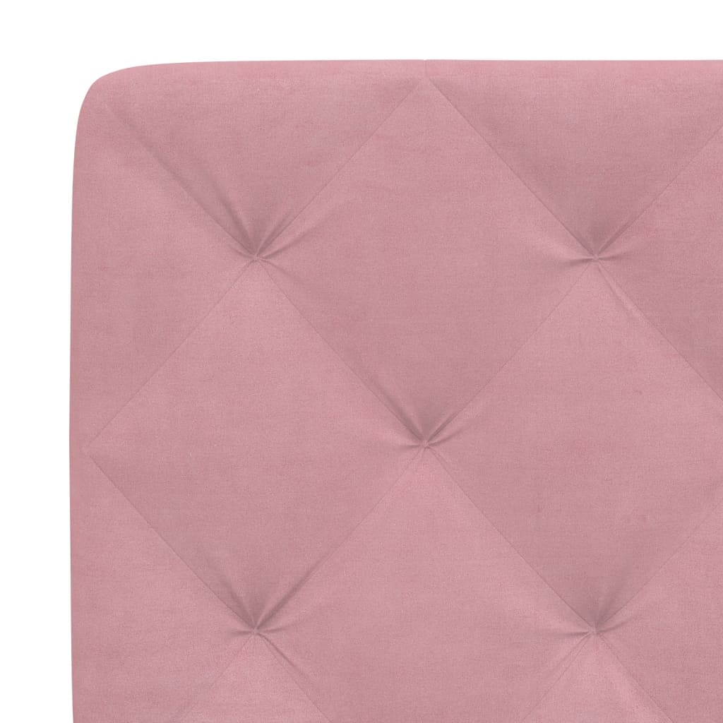 seng med madras 140x190 cm velour lyserød