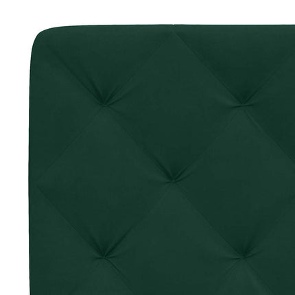 seng med madras 140x200 cm velour mørkegrøn