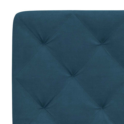 seng med madras 140x200 cm velour blå