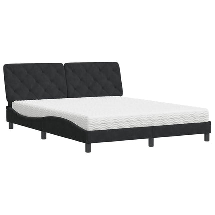 seng med madras 160x200 cm velour sort