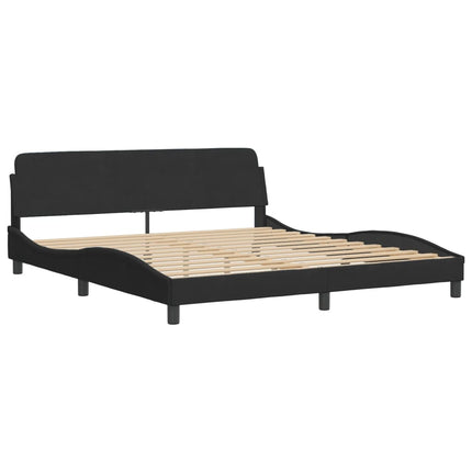 seng med madras 180x200 cm velour sort