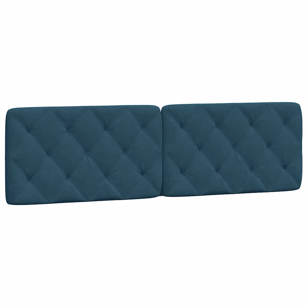 seng med madras 180x200 cm velour blå