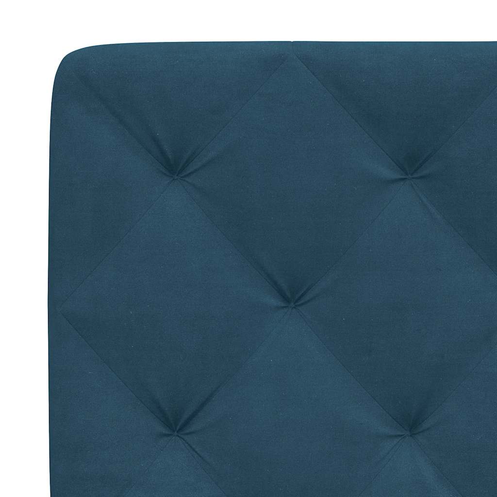 seng med madras 180x200 cm velour blå