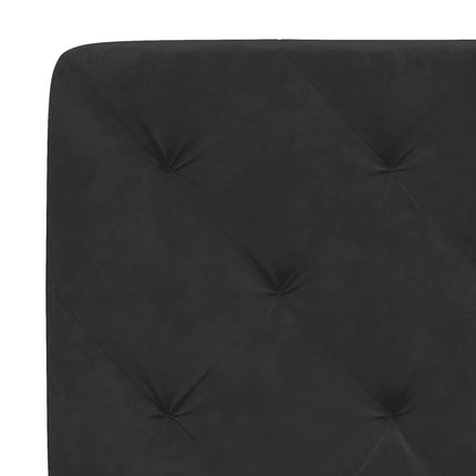 seng med madras 200x200 cm velour sort
