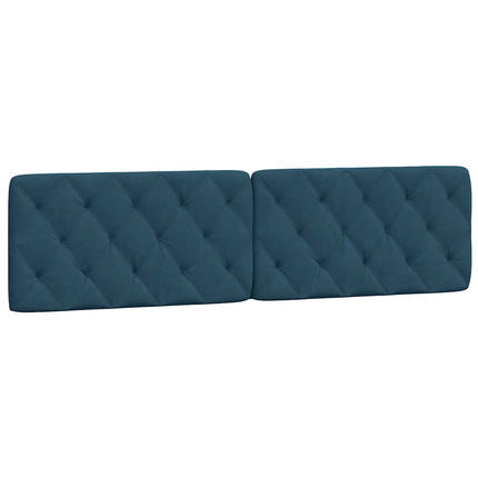 seng med madras 200x200 cm velour blå