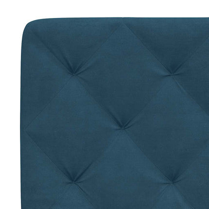 seng med madras 200x200 cm velour blå