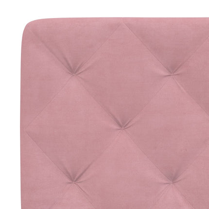 seng med madras 200x200 cm velour lyserød