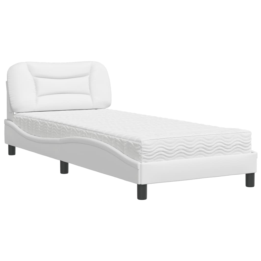 seng med madras Hvar 80x200 cm kunstlæder hvid