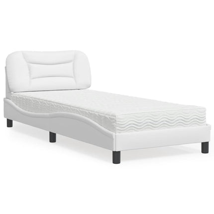 seng med madras Hvar 90x190 cm kunstlæder hvid