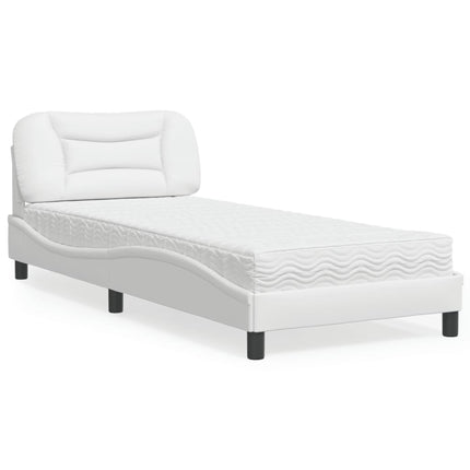 seng med madras Hvar 90x200 cm kunstlæder hvid