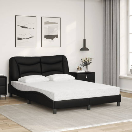 seng med madras Hvar 140x190 cm kunstlæder sort
