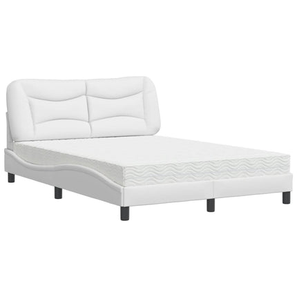 seng med madras Hvar 140x190 cm kunstlæder hvid