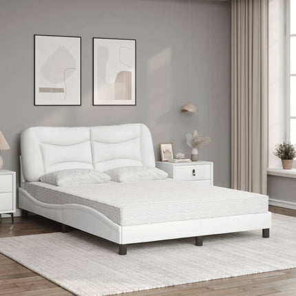 seng med madras Hvar 140x190 cm kunstlæder hvid