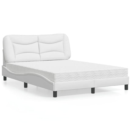 seng med madras Hvar 140x190 cm kunstlæder hvid