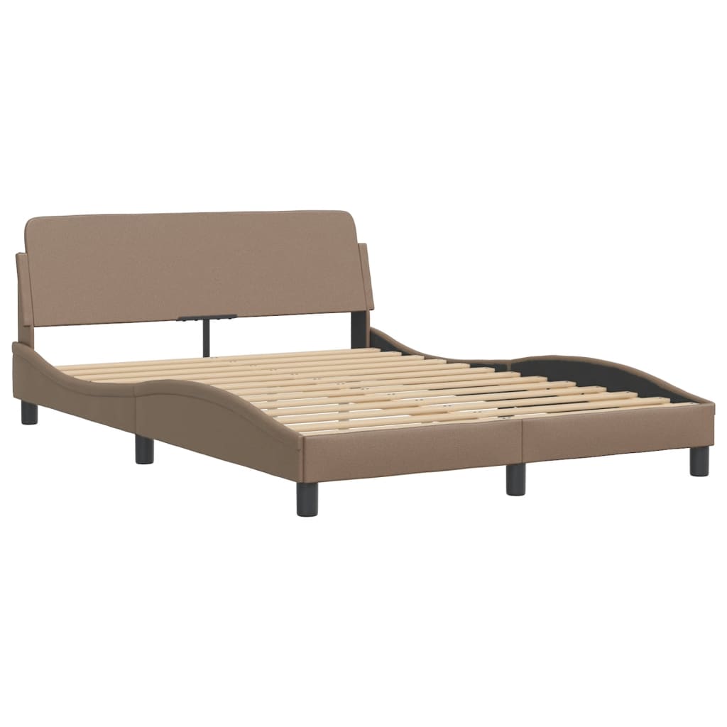 seng med madras Hvar 140x190 cm kunstlæder cappuccinofarvet