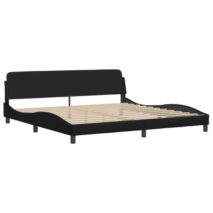 seng med madras Hvar 200x200 cm kunstlæder sort
